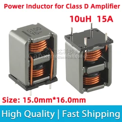 2pcs DLM1623C-100M 10uH 15A High Current Digital Power Amplifier Two-phase Common Mode Inductor Filter for Class D Amplifier