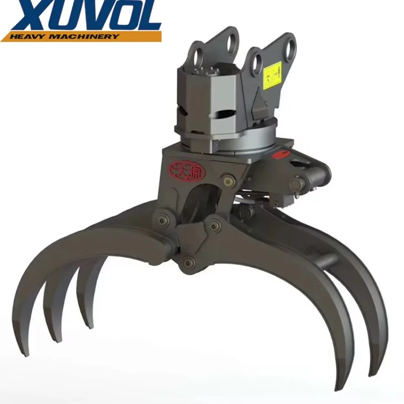 Log Grapple 360° Rotating Hydraulic System Is Suitable For 6-10ton Class Excavators