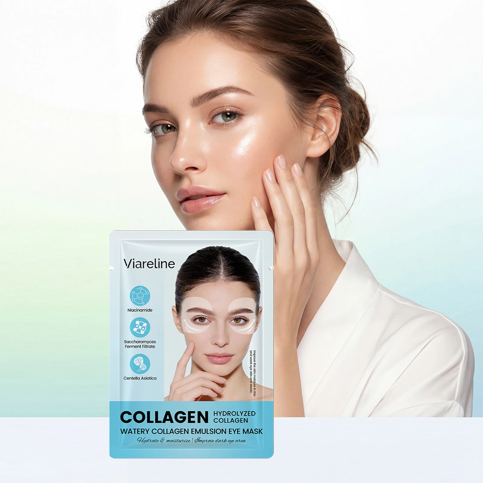Collagen Moisturizing Eye Mask Anti Dark Circles Hydrating Repair Smoothing Eyes Bags Removal Soothing Plump Firming Eye Patches