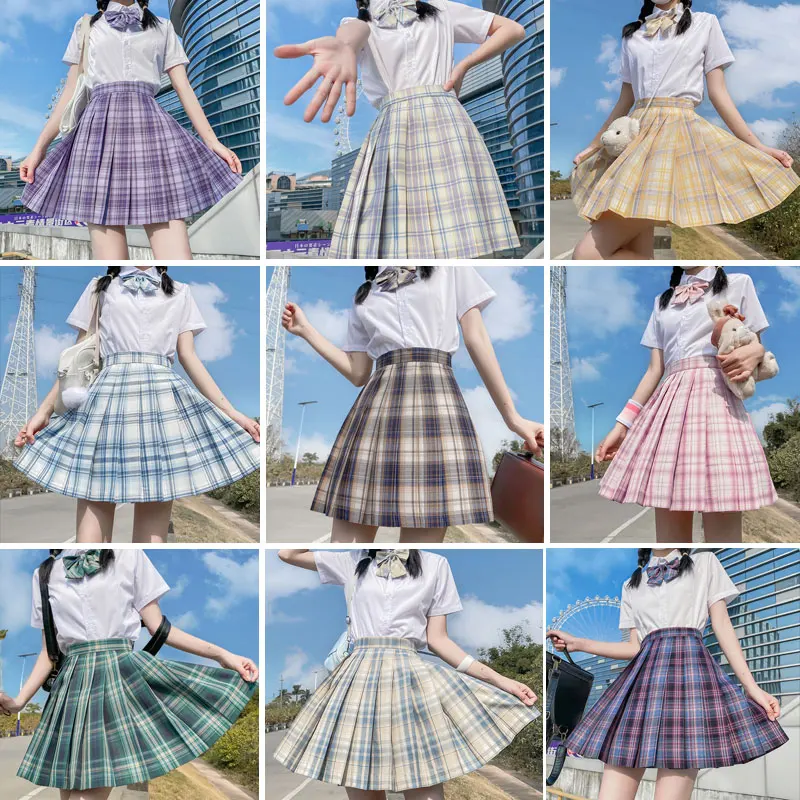 Kawaii School Uniform Short Sleeve Set South Korea School JK Suit for Girl Japanese Pleated Skirt Bow Tie Seifuku Uniforms