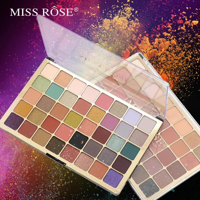 

MISS ROSE 40 Colors Eyeshadow Palette Shimmer & Matte Dual Texture, Personalized Professional Eye Makeup Cosmetic Tray