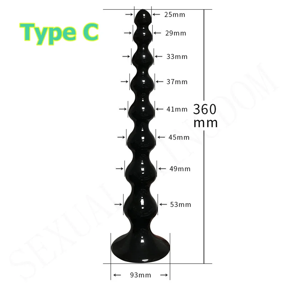 3 Sizes Super Long Pull Beads Anal Plug Powerful Suction Cup Silicone Dildo Female Masturbation Adult Sex Toys for Woman Man Gay