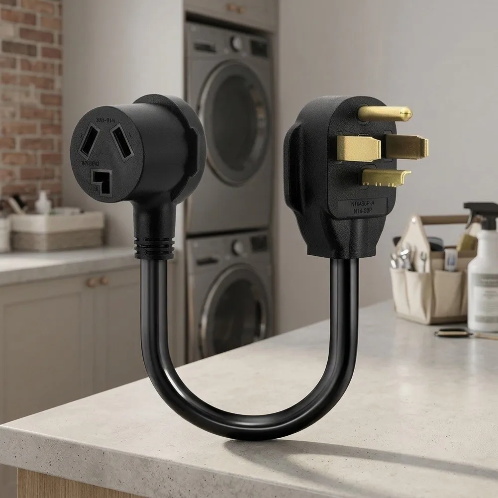 US Household Dryer Oven Extension Cable 14-30P to 10-30R Rated 30A 125V with Overcurrent Protection and Flexibility