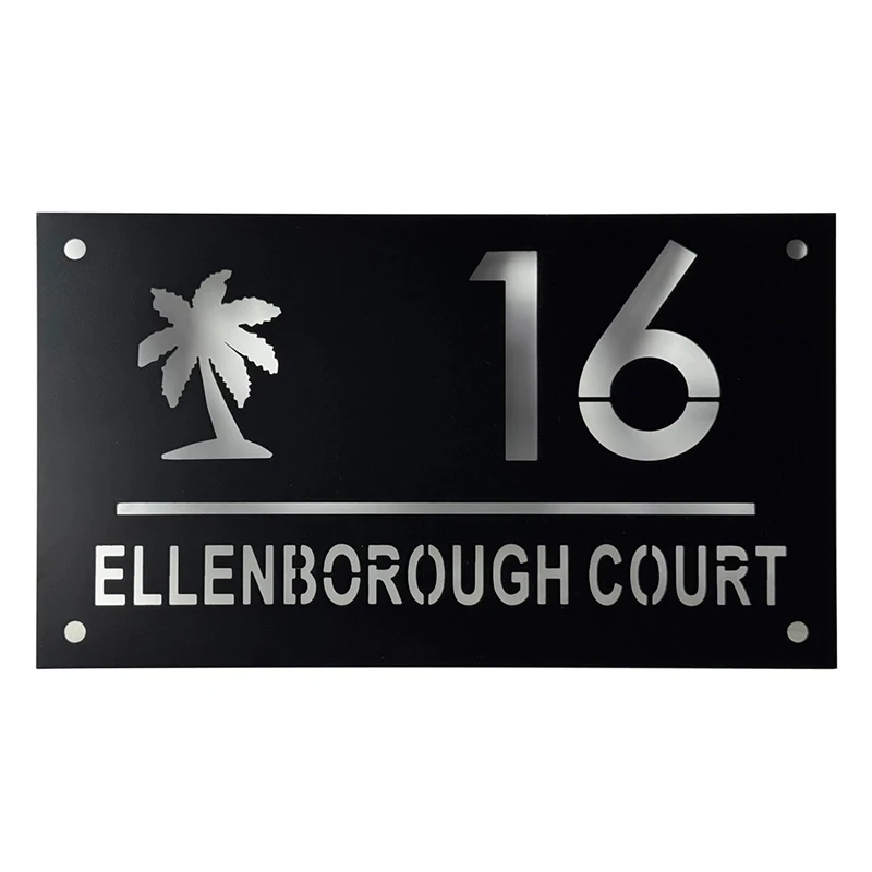 

Персонализированная современная табличка с номером дома из нержавеющей стали, водонепроницаемая, для наружного использования, для квартиры