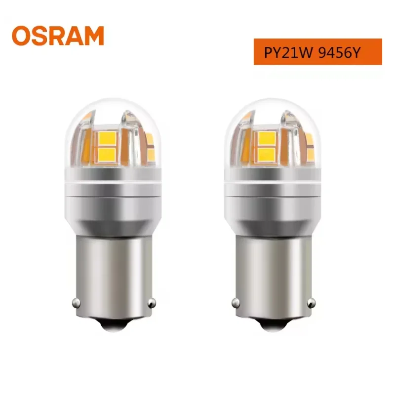 OSRAM S25 Upgrade LED Signal Light 9456Y_Yellow 1156 PY21W LEDriving SL Advance LED Car Fog Bulb Brake Position Stop Lamp 2X