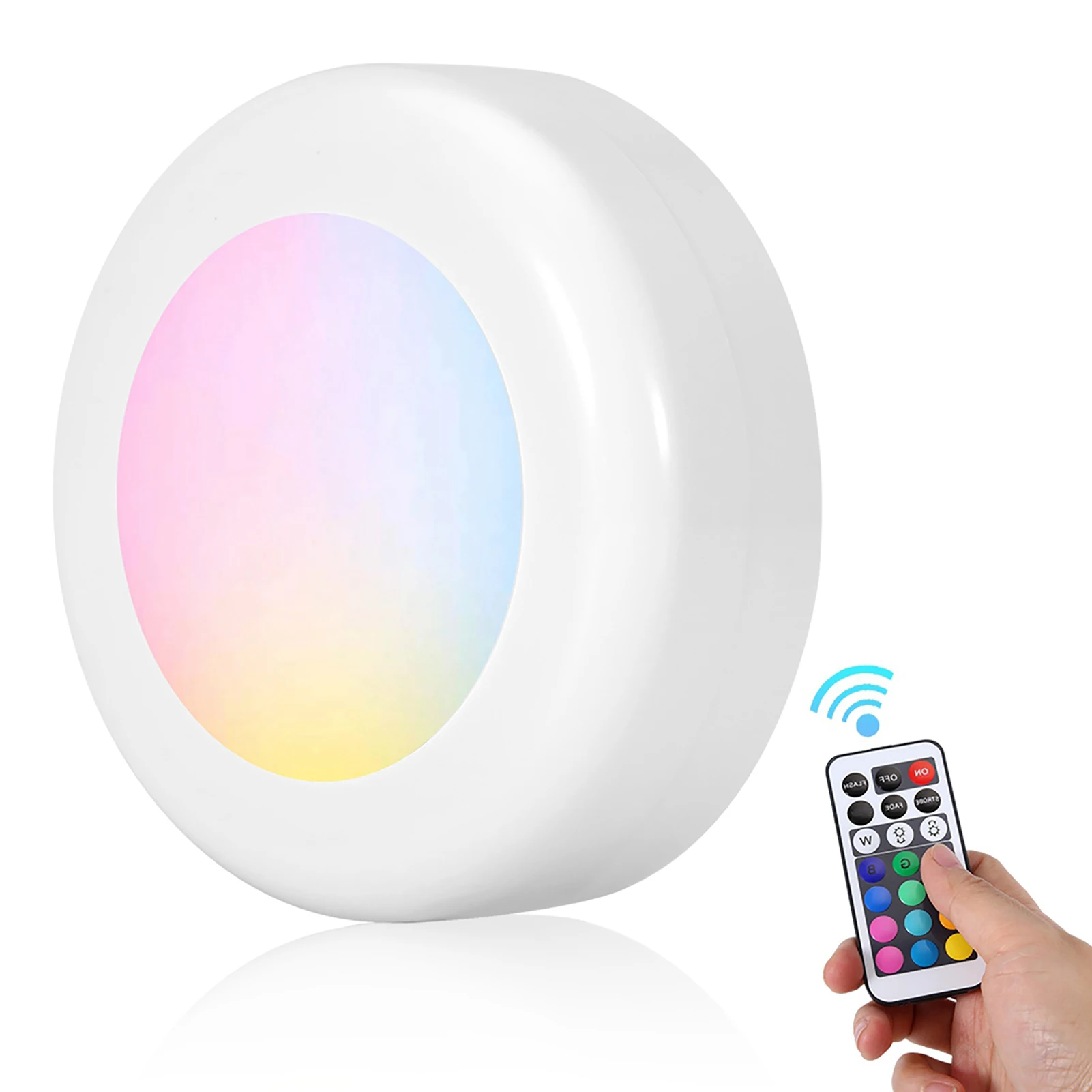 ZK40 Wireless LED Puck Light RGB 12 Colors Dimmable Night Hall Lamp