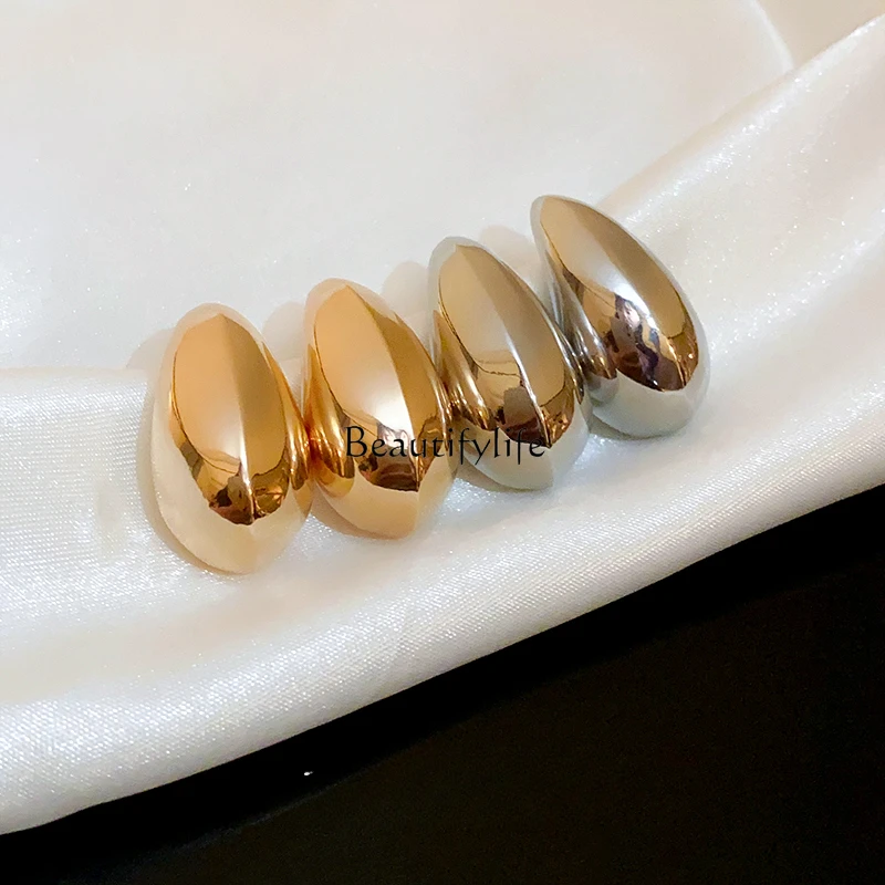 Metal Water Drop Ear Studs, Popular, Light, Luxury, High Sense, High-Key, Dignified, Special-Interest, New, 2023