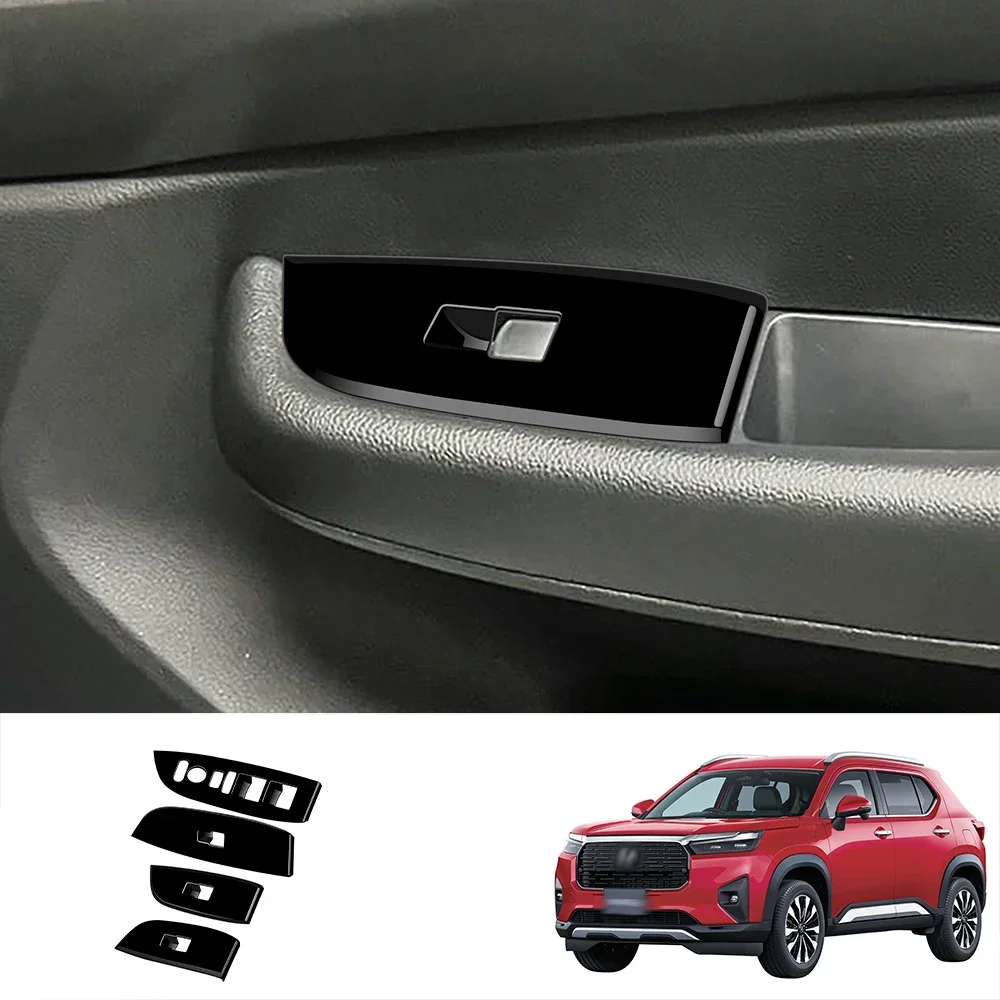 RHD For Honda WR-V WRV 2024 2025 ABS Black Car Side Door Window Lift Button Switch Panel Cover Trim Interior Accessories