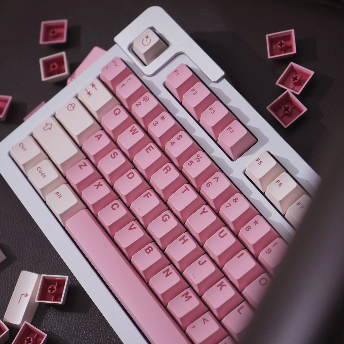 ECHOME Anya Forger Theme Keycap Set ABS Custom Cute Pink Keyboard Cap Cherry Profile Key Cap for Mechanical Keyboard Accessories