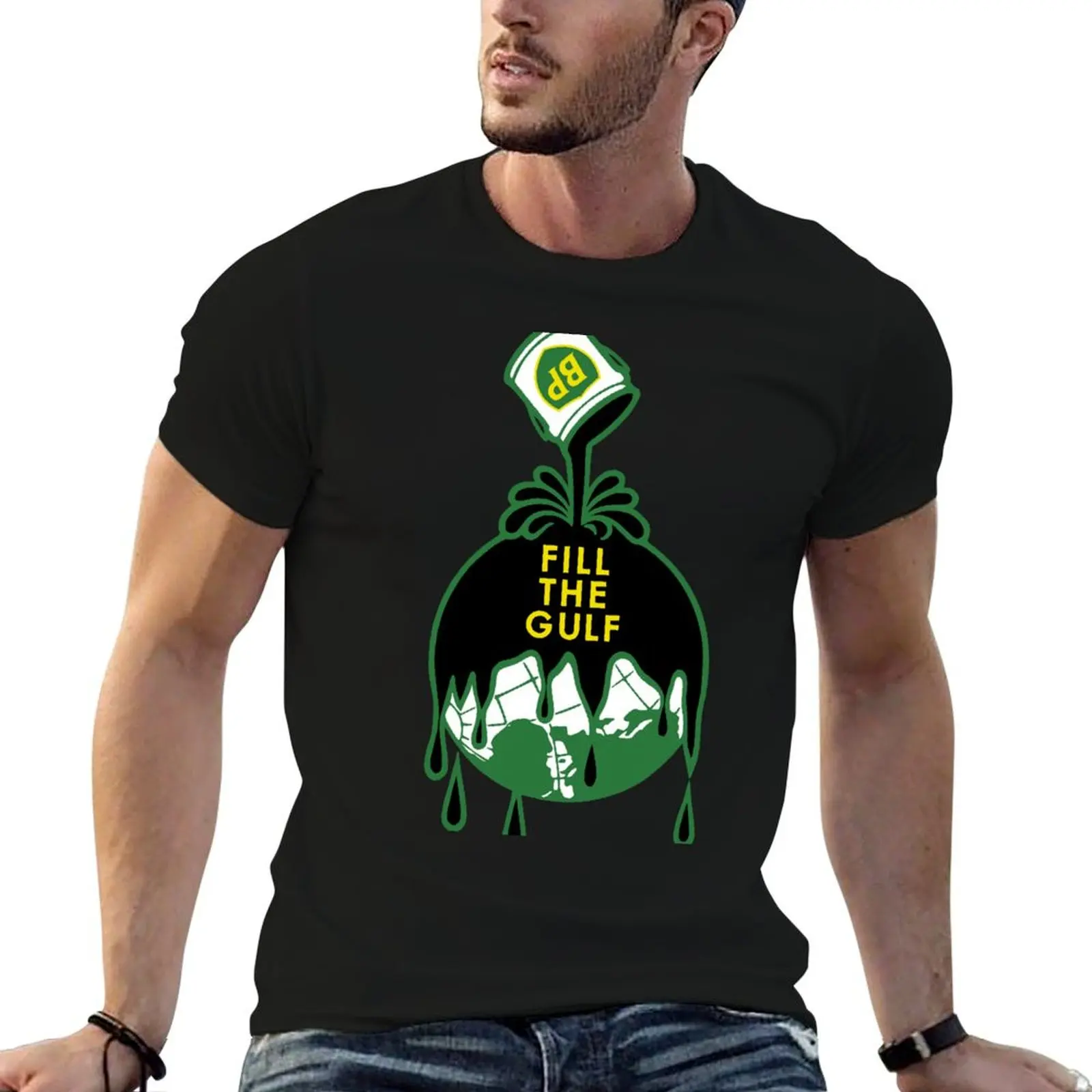 Fill The Gulf T-Shirt Casual Fashion Short Sleeve Cotton T-Shirt