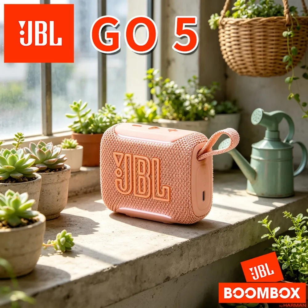 

JBL GO5 speaker WINK ambient lighting effects with multiple themes adjustable for listening to music with more atmosphere