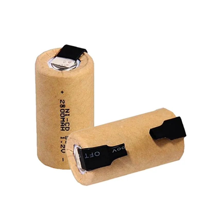 Akumulatory SC 1.2V 2800mAh do wkrętarek i wiertarek elektrycznych, akumulator Ni-Cd Sub C z wyprowadzeniami, ogniwa NiCd SUBC do elektronarzędzi. — zdjęcie produktu 5