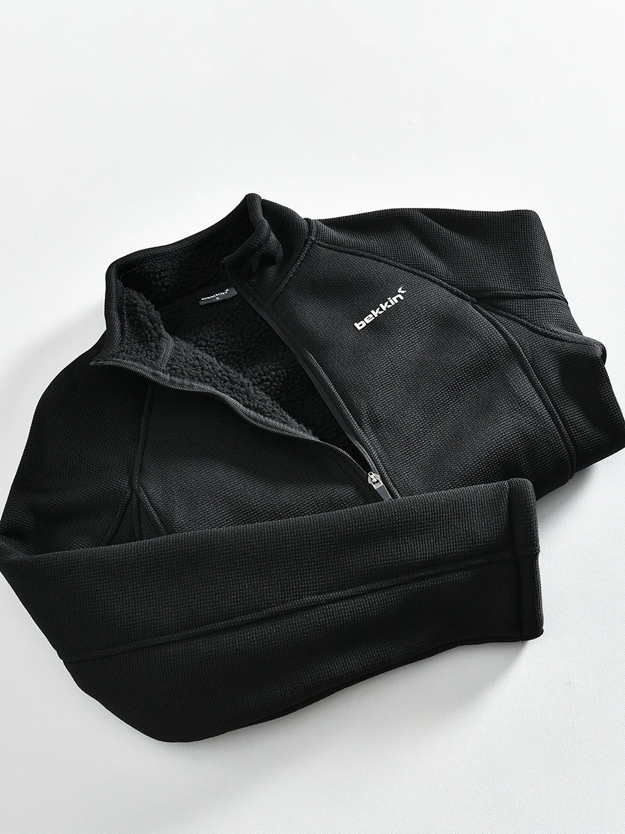 

Outdoor Men's Fleece Lined Loose Fit Casual Jacket Stand Collar Warm Autumn Winter Fashion Urban Style Standard Fit Zipper Cl...
