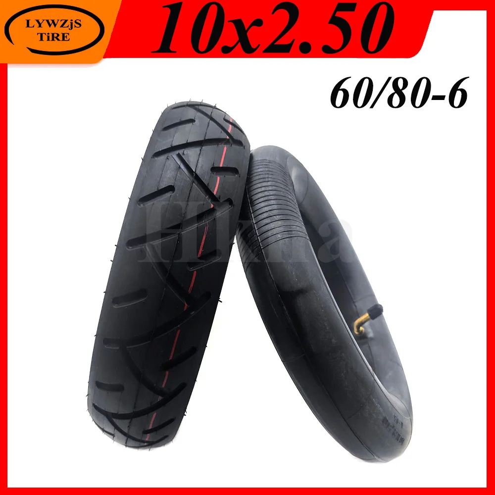 

10x2.50 Pneumatic Tire TUOVT 60/80-6 Inner Outer Tyre for Electric Scooter Balance Car 10 Inch 10x2.5 Thickened Tire