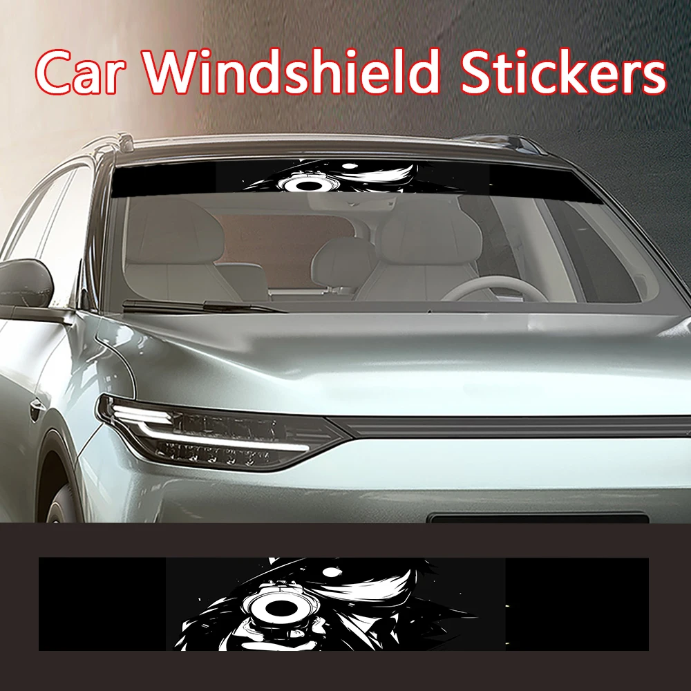 

Anime Gun Girl Car Windshield Stickers Auto Front And Rear Windshield Rear Gear Sunshade Decorative Decals Stickers Accessories