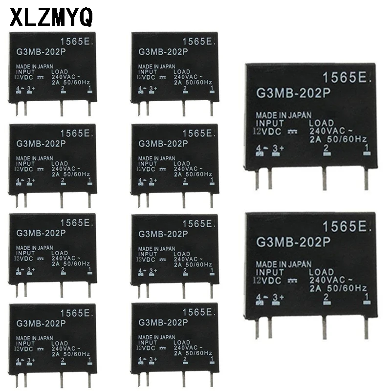 10PCS Relay Module G3MB-202P G3MB 202P DC-AC PCB SSR In 5V DC Out 240V AC 2A Solid State Relay Module DIY Electronic Kits