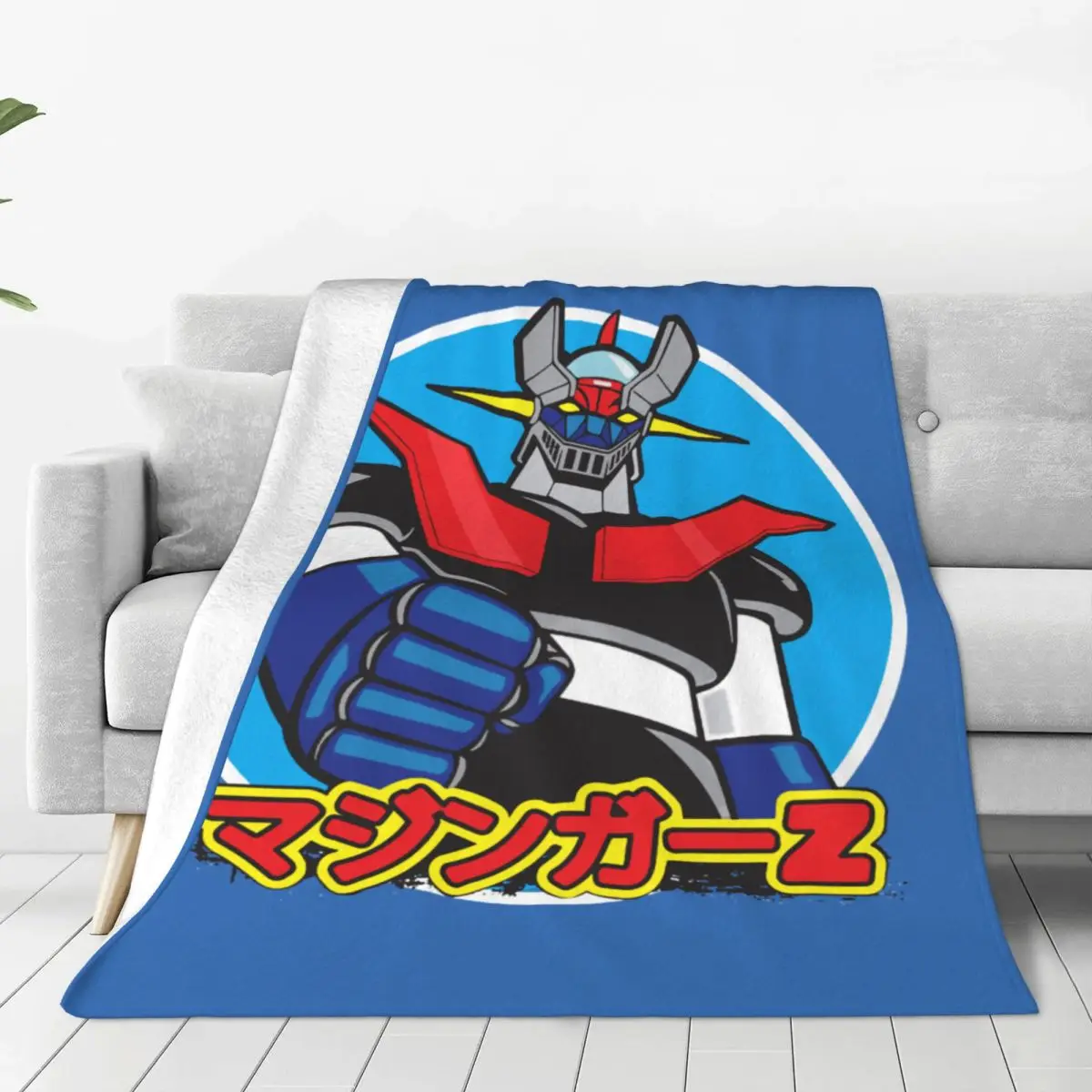 Mazinger Z Blanket Warrior Robot Japan Anime Streetwear Flannel Awesome Breathable Throw Blankets for Bedspread All Season