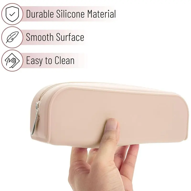 AA20-Silicone Pencil Case Aesthetic Pencil Bag For Women Makeup Pouch Customer Needs