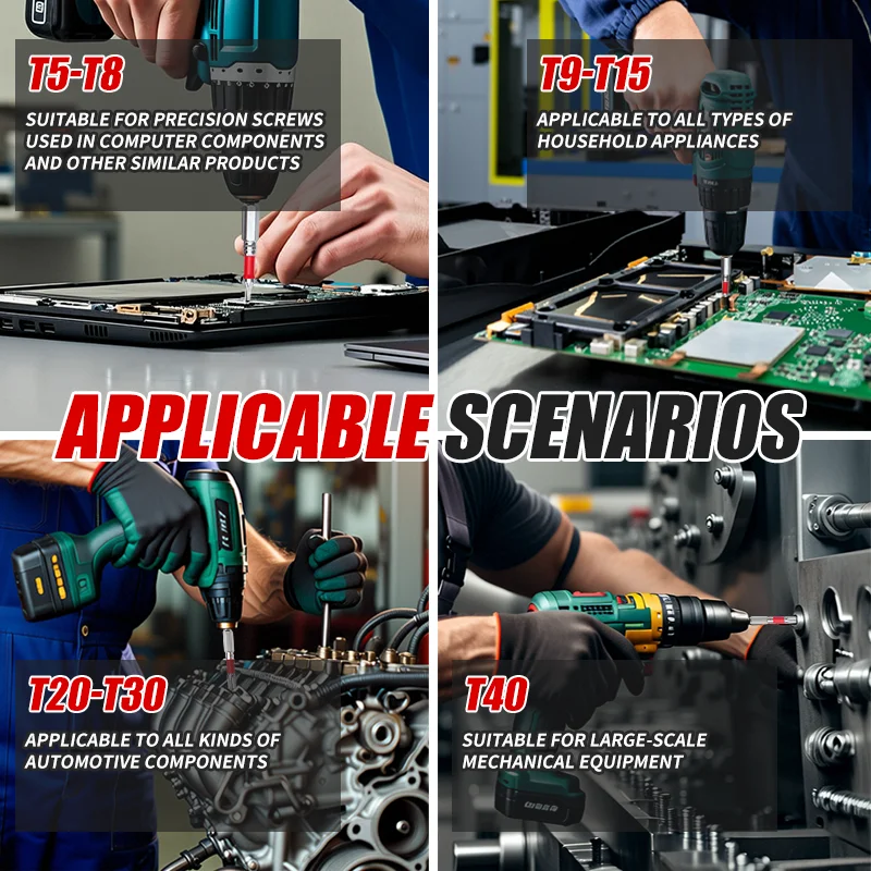 10/20 قطعة تأثير توركس مجموعة لقمة مثقاب عرافة رئيس عرقوب المغناطيسي مفك مسامير بت وجع S2 أدوات الحفر الكهربائية #5