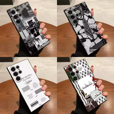 Keffiyeh-P-PalestineS-Hattah Flag Phone Case For Samsung S25,S24,S21,S22,S23,S30,Ultra,S20,Plus,Fe,Lite,5G Black Shell