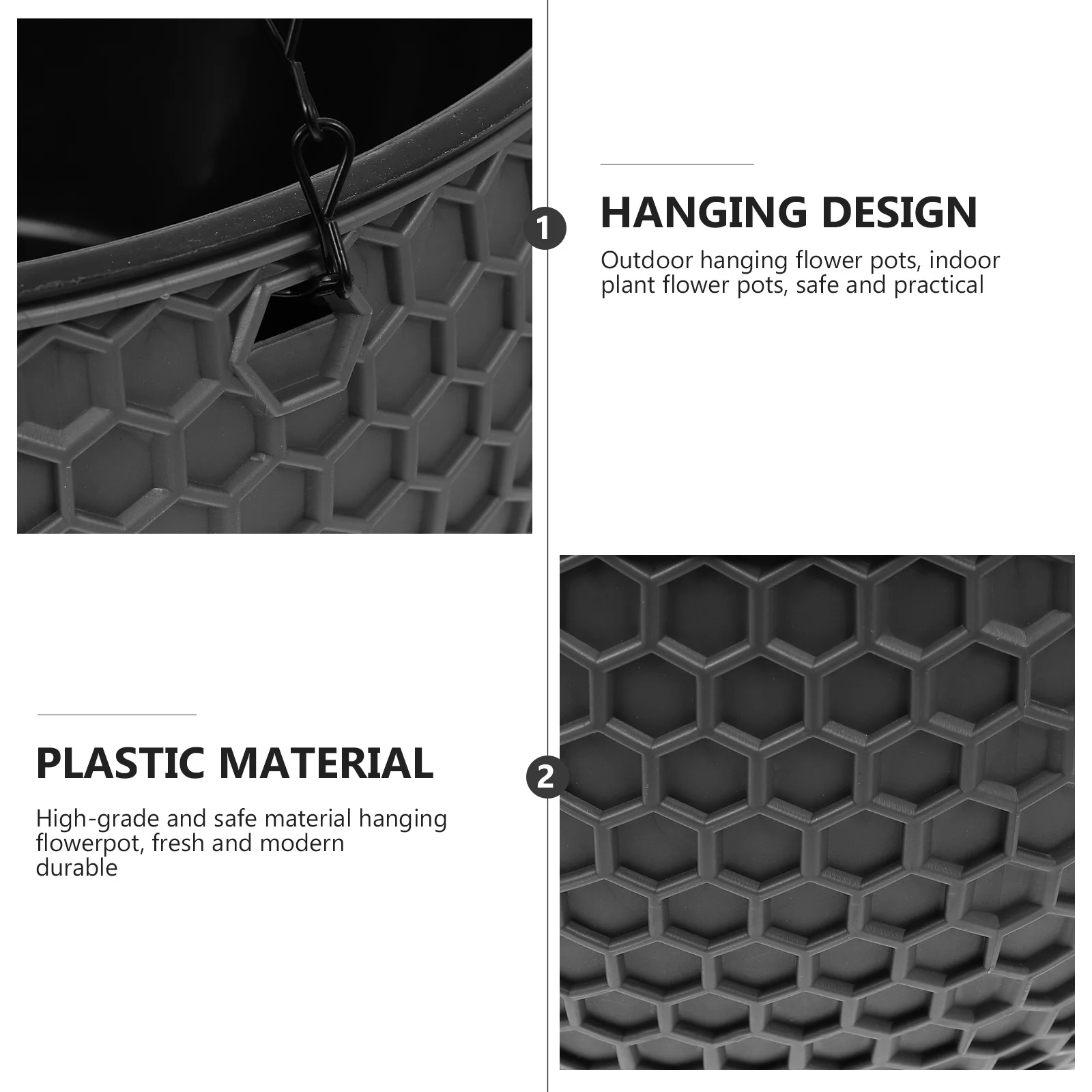 

1pc Hanging Flower Pot Creative Multi-Purpose Plant Container For Indoor Outdoor Balcony Garden Green Plants Hanging Basket