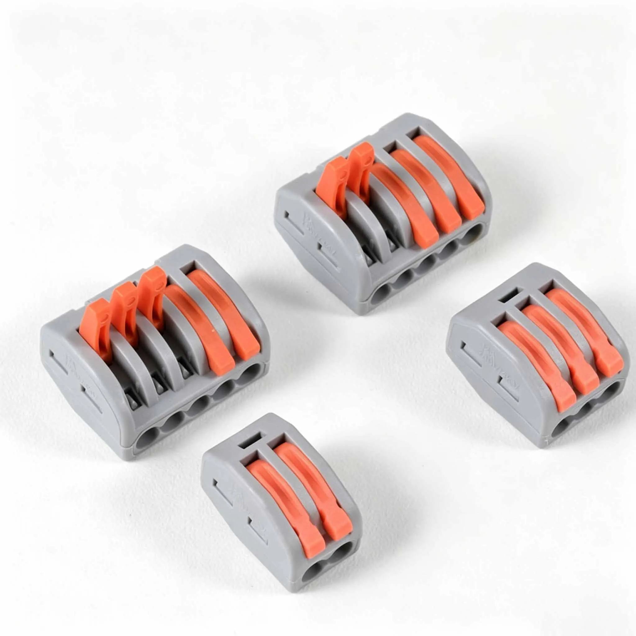 10-100pcs Mini Cage Spring Wire Connectors Electric Strip Universal Compact Quick Push-in Terminal for Compact Quick Wiring