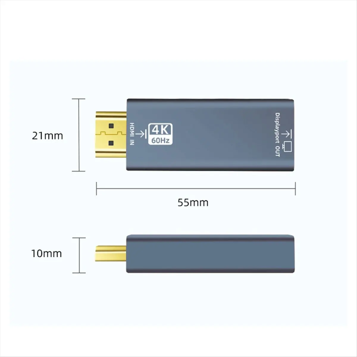 #79T HD to DP Adapter 2K/120hz 1080p/165hz HDMI-Compatible Converter,4K/60hz Converter,(Aluminum Alloy)
