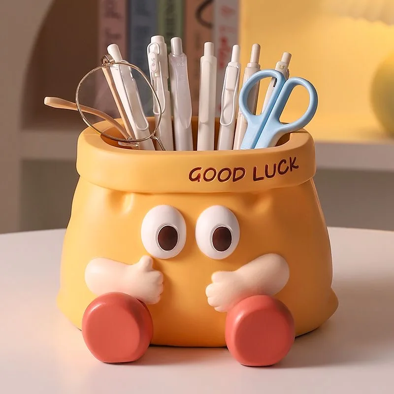 Large-Capacity Cartoon Pen Holder Entrance Key Stationery Storage Box for TV Cabinet Desktop Home Decoration