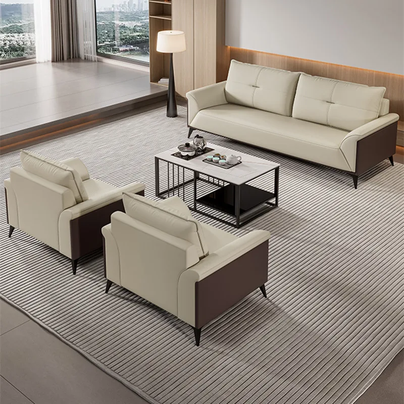 Office Sofa Hotel Office Reception Sofa Set Office Furniture Sectional Sofas Modernos Professional Custom Luxury Leather Couchpr