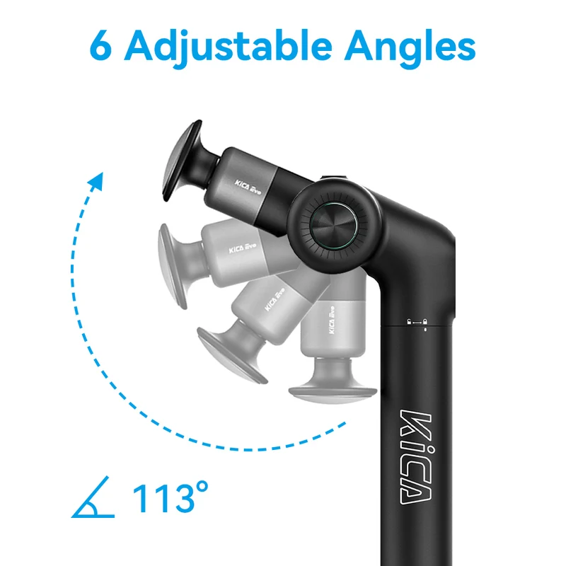 Pistola de Massagem Muscular Portátil KiCA Evo com 6 Cabeças — foto 2