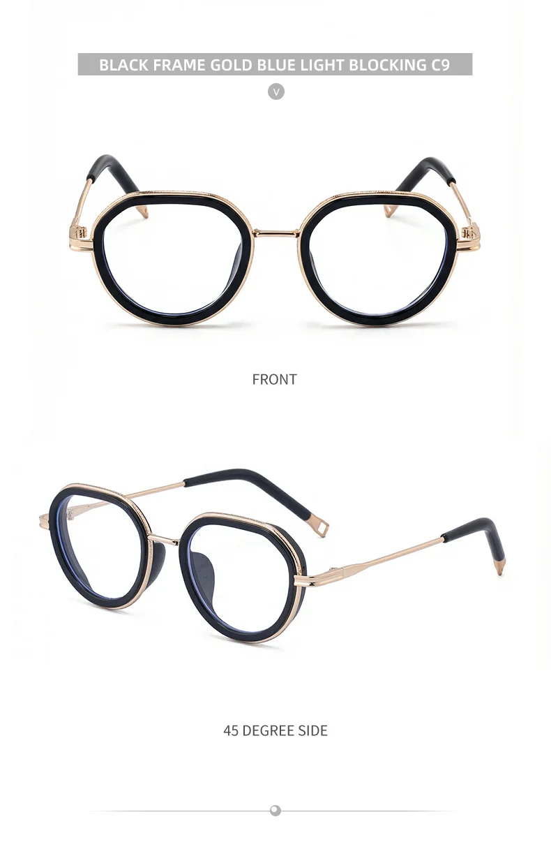 Runde Metallrahmen Punk-Sonnenbrille für Damen Vintage 2026 Luxus-Designer Sonnenbrillen Retro Elegante Schattierungen Modische Eyewear – Detail 19