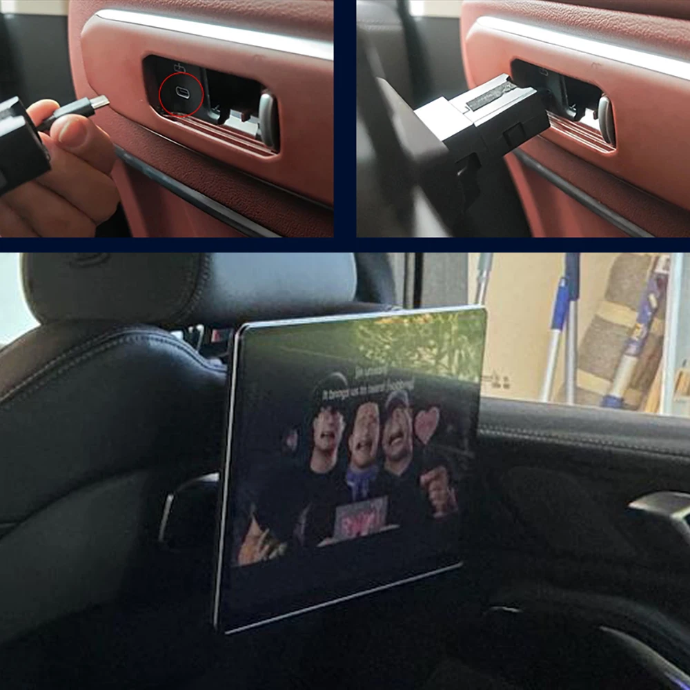 Back Seat TV Screen For 2024-2026 BMW XM 50e i5 i7 Rear Entertainment System With Wifi Bluetooth HDMI Android Headrest Monitor