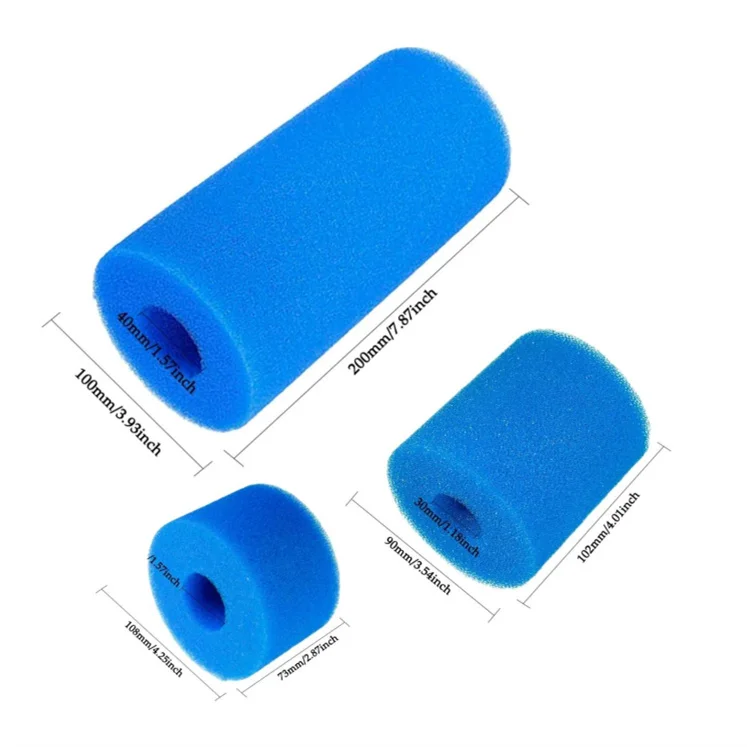 Filtre éponge en mousse pour piscine, nettoyeur de biomousse réutilisable, cartouche d'eau de type Intex l's, outil de livres, accessoires