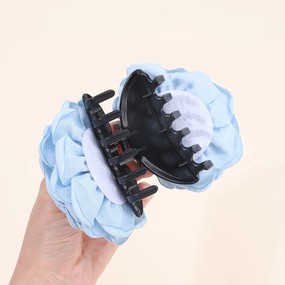 Rose Blume Haarspange für Frauen elegante stereoskopische Blumen Hinterkopf Hai Clip modische Mädchen Kopfschmuck Haarschmuck