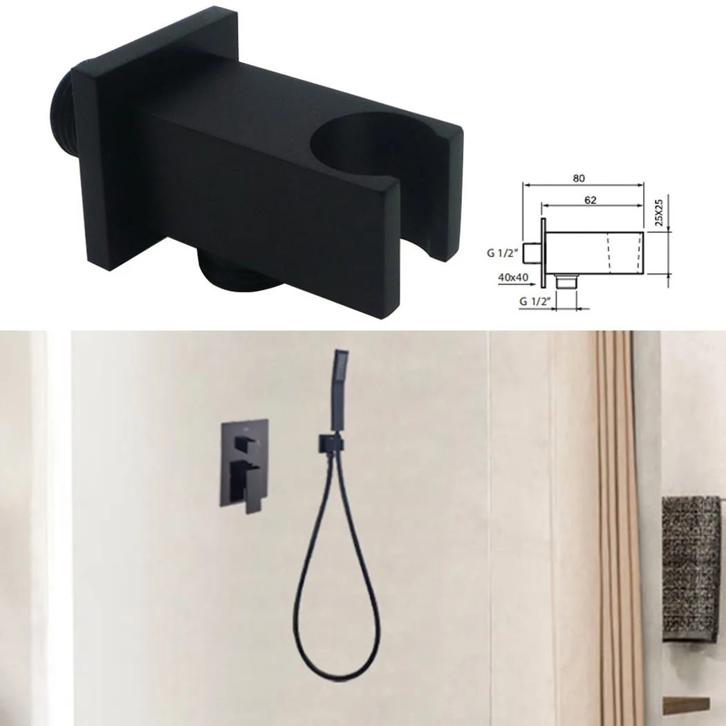 

Shower Head Holder Wall Mounted Shower Bracket Bathroom Fixture Accessories Handheld Shower Base Holder Fixed Wall Base