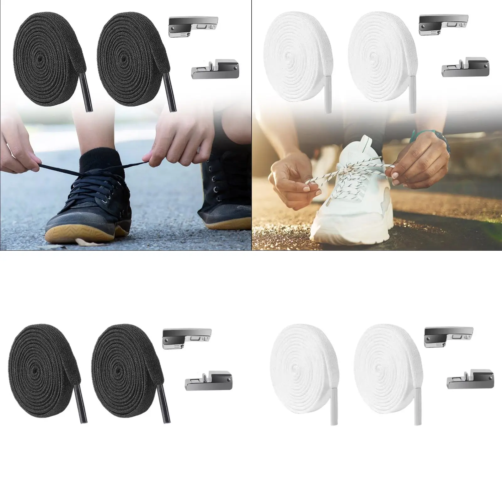 Elastic No Tie Shoelaces Easy Installation Sneakers Stretch Shoelaces Accessories Men Women Casual Running Tieless Shoe Laces