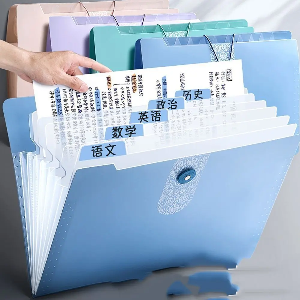 

8 Grids Organ File Folder A4 Large Capacity Paper Documents Folder Document Organizer Office School Supplies Expanding File Bag