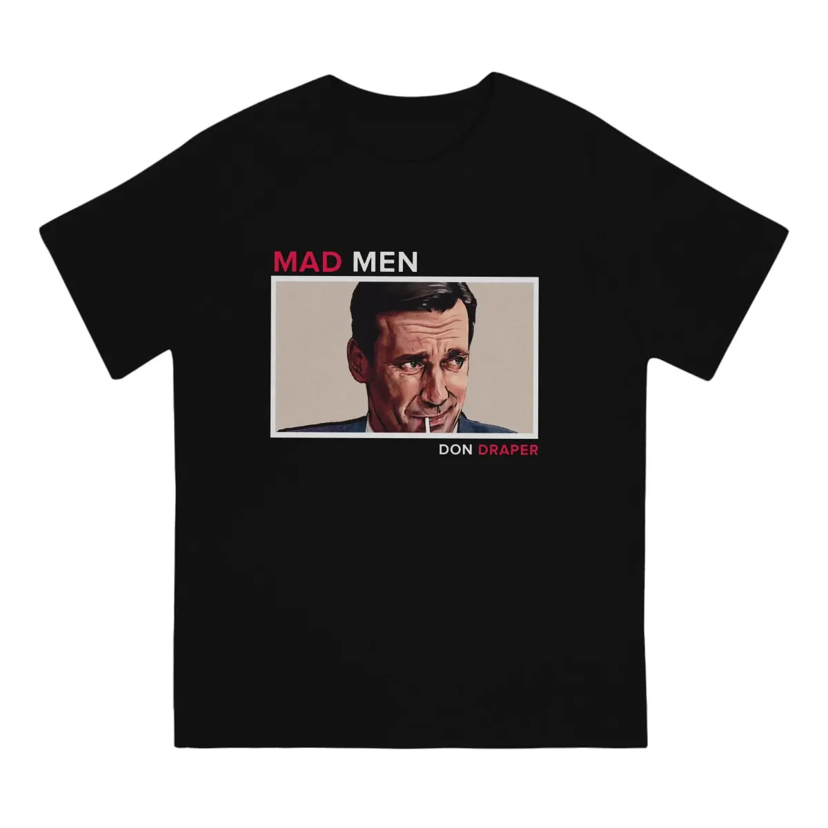 Don Draper T-Shirt for Men Mad Men TV Funny Pure Cotton Tee Shirt Crewneck Short Sleeve T Shirt Graphic Clothes