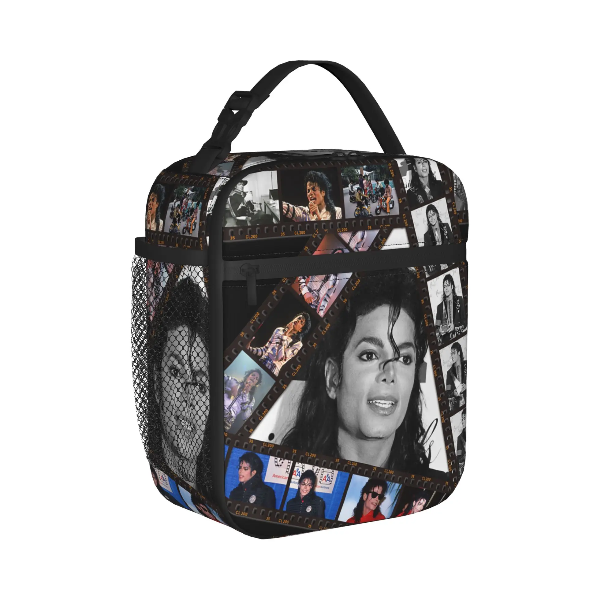 The King of Pop MJ Insulated Lunch Bags Thermal Bag Lunch Container M-Michaels Large Tote Lunch Box for Men Women Office  Travel