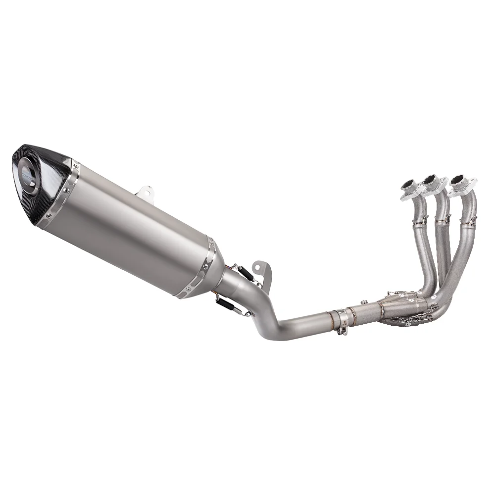 Motorcycle exhaust pipe street triple 765SR RS 2017-2024 system-wide high-performance titanium alloy mid-tail exhaust connecting