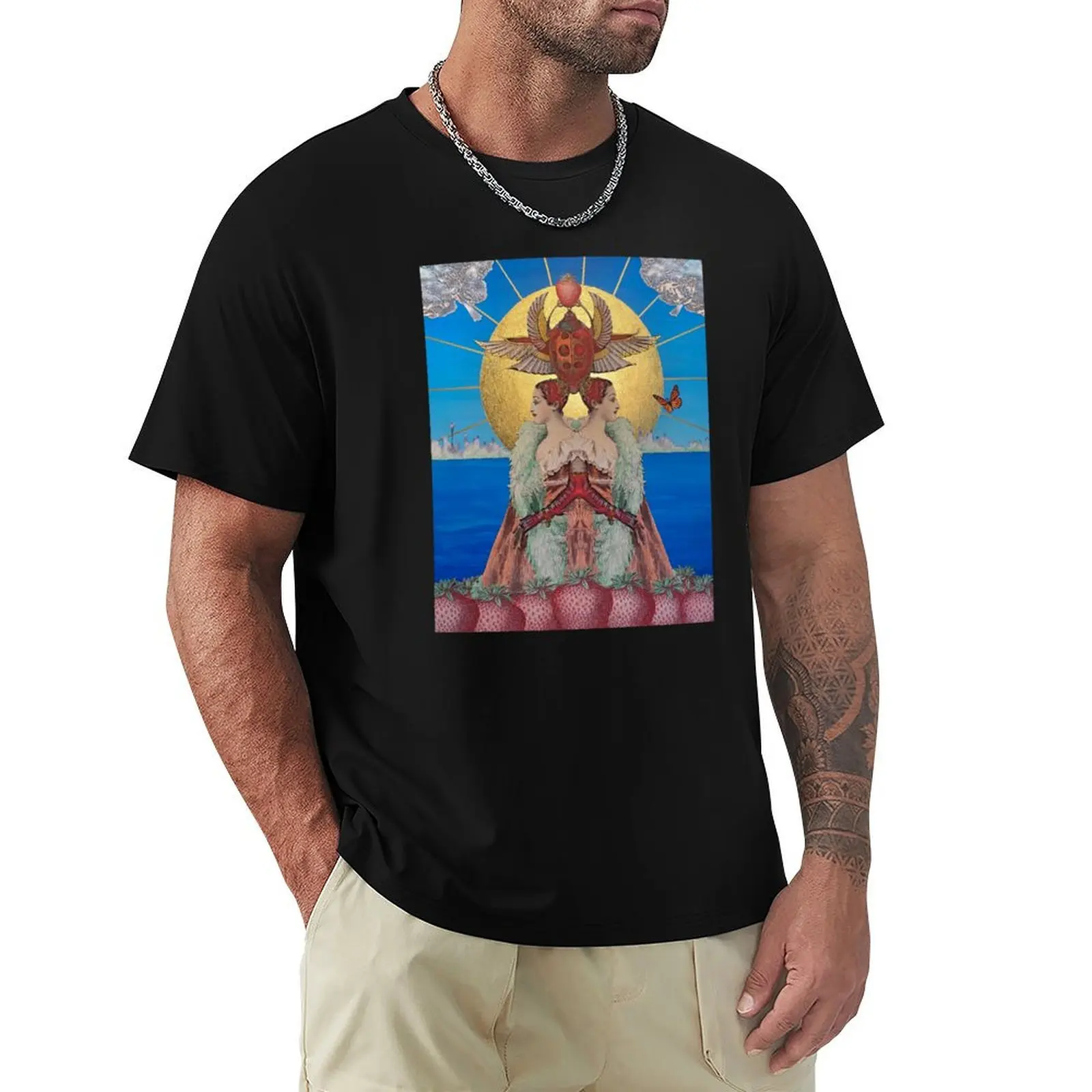 Lady Strawberry Collage T-Shirt funny t shirts man T-Shirt
