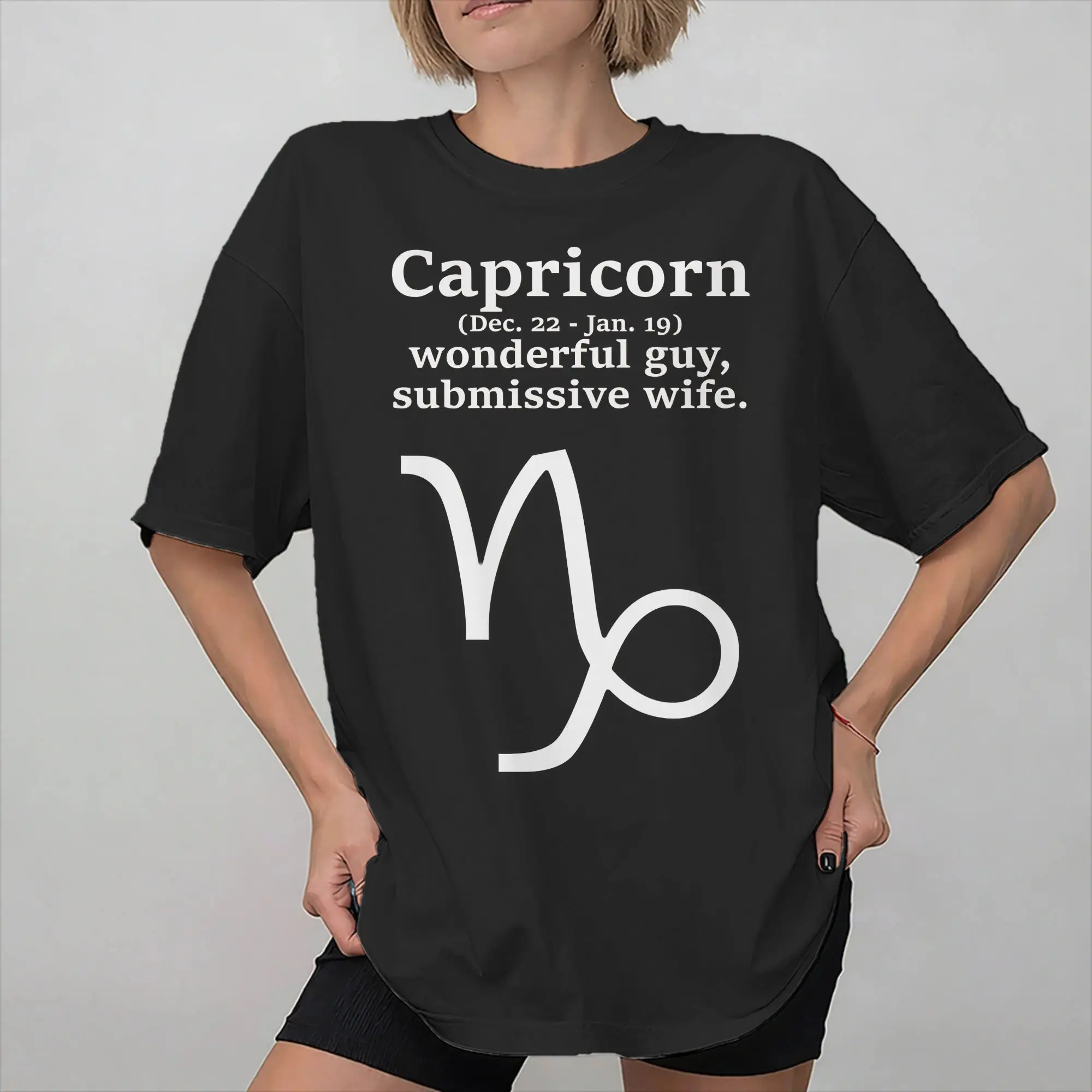 Mens Womens Capricorn Zodiac's T Shirt Pure Cotton New Arrival Tee Shirts  Clothing Outfits