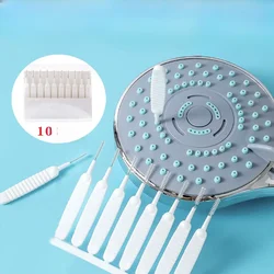 10Pcs Shower Head Cleaning Brush White Small Pore Clean Anti-clogging Nylon For Kitchen Toilet Phone Hole Window Cleaner