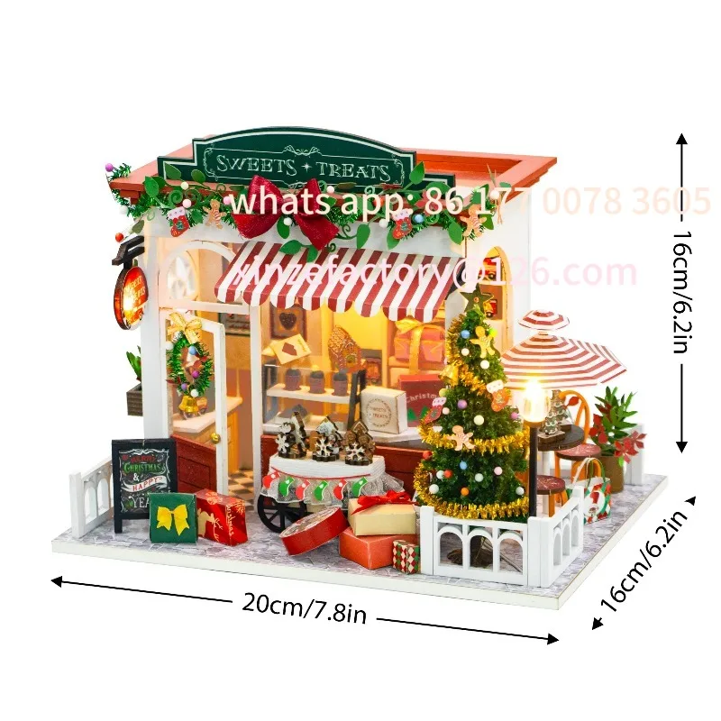 Customizable Gift for Teens & Adults, Exquisite CraftDIY Miniature House Model Kit with Furniture - Creative Birthday/Christmas