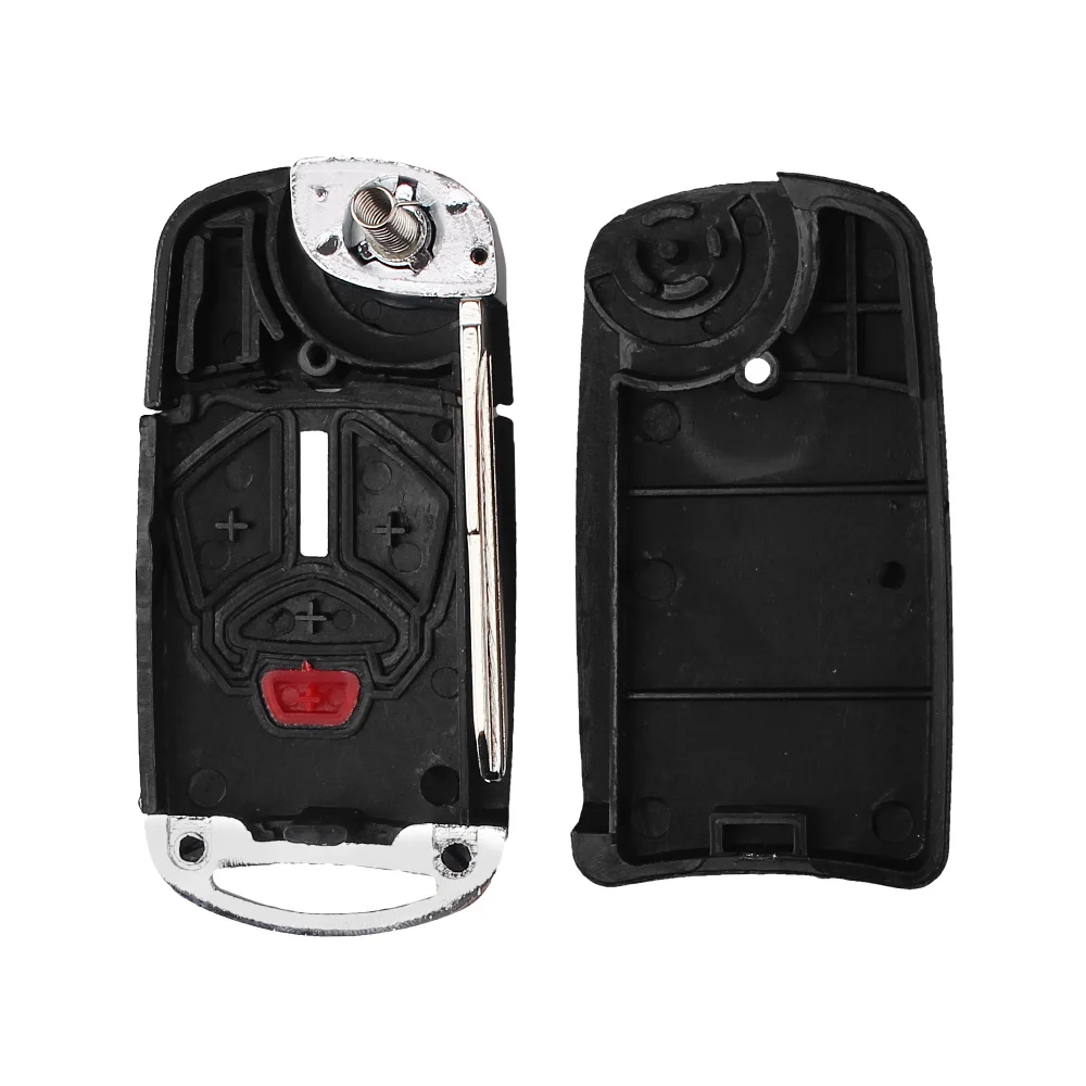 KEYYOU zmodyfikowany kluczyk-pilot składany do samochodu Case Keyless Fob pasuje do Mitsubishi Galant Eclipse Lancer 4 przyciski