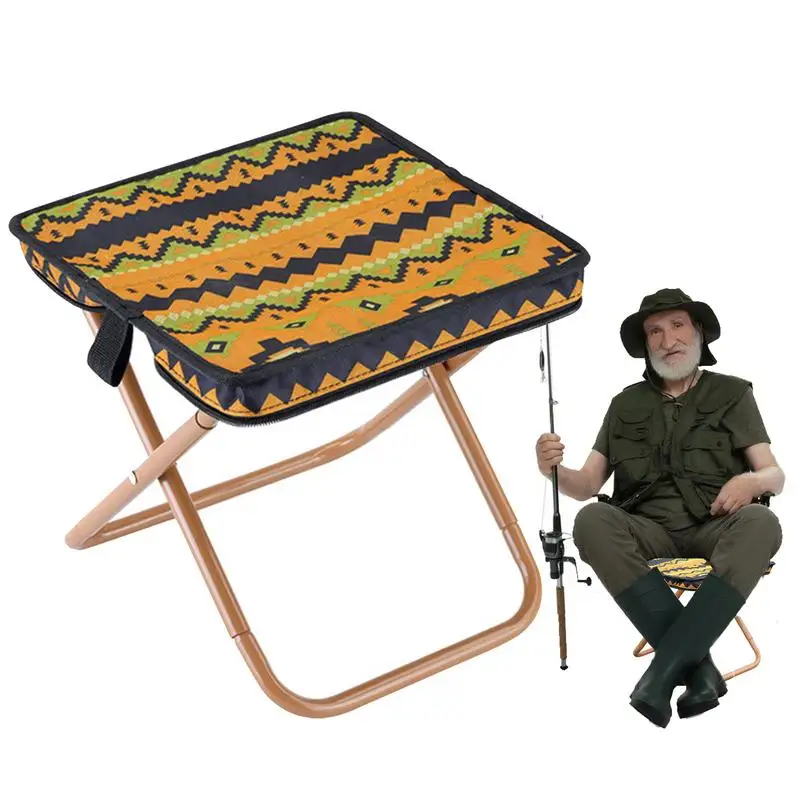 Foldable Pocket Stool Outdoor Garden Chairs For Adults Outdoor Stool Portable Comfortable For Fishing Hiking Beach