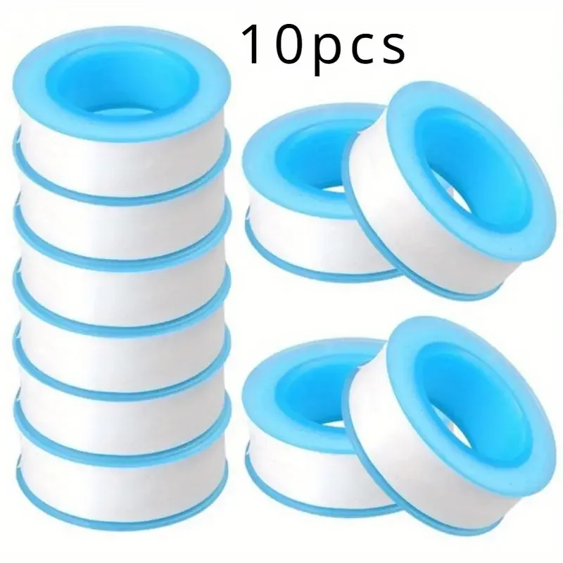 PTFE Water Pipe Tape Oil-free Sealing Tape Fitting Thread Seal Tape White Pipe Thread Seal Raw Material Tape Home Essential