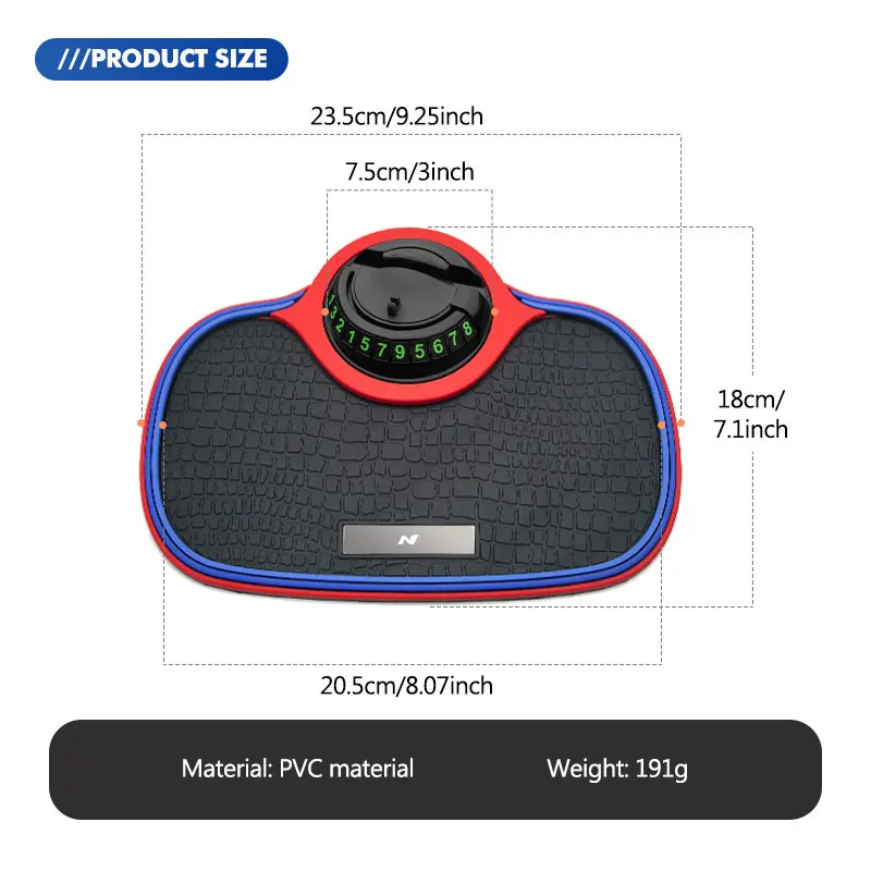 Car Anti-Skid Mat Dashboard Non-Slip Phone Pad Key Card Holder For Hyundai Sonata i30 i20 Tucson Elantra Kona N Line - view 6