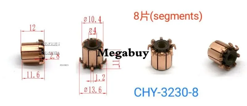 

4x10,4x12 мм 8p медные прутки, генератор переменного тока, электрический двигатель, коллектор меди, арматурный коллектор