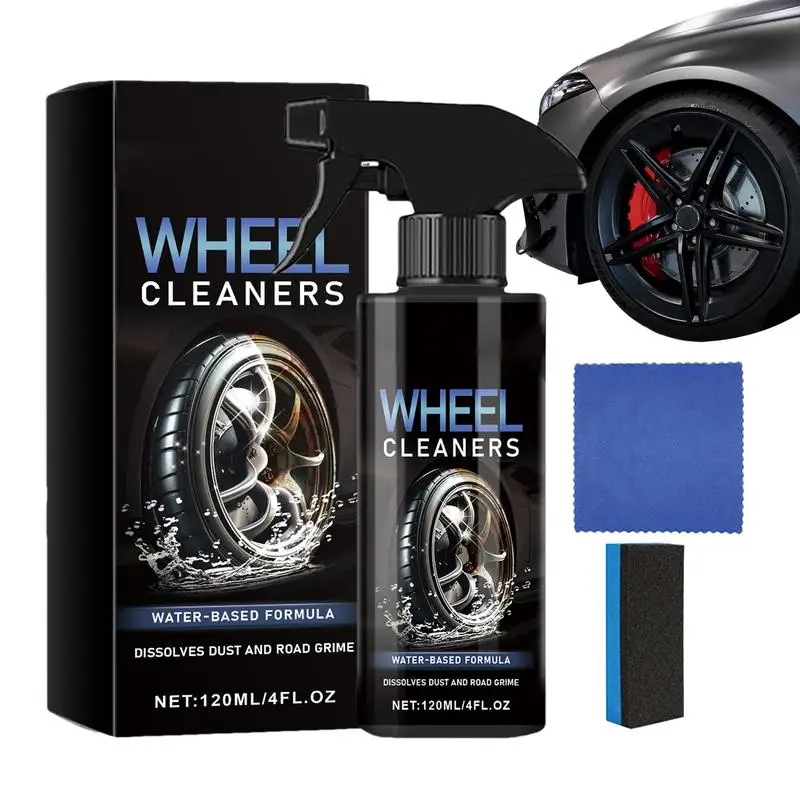 Car Wheel Cleaner Spray Wheel Cleaner Portable 120ml Tire Cleaner Multi-Purpose Convenient Car Cleaner Spray Effortless Shine &